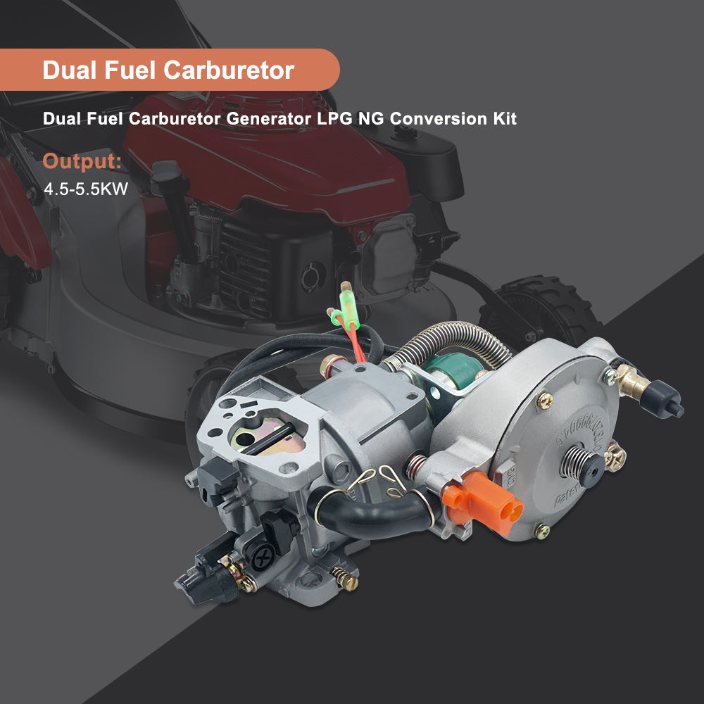 Triumilynn Dual Fuel Carburetor Generator LPG NG Conversion Kit for Honda GX390 4.5-5.5KW 188F Engine