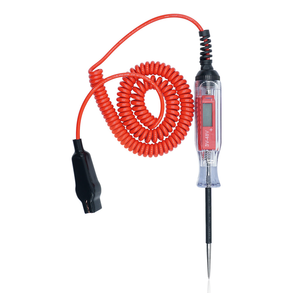 Triumilynn Automotive Test Light 3-48V Digital Circuit Tester for Car Truck Vehicles Auto Electrical Tester with Stainless Probe