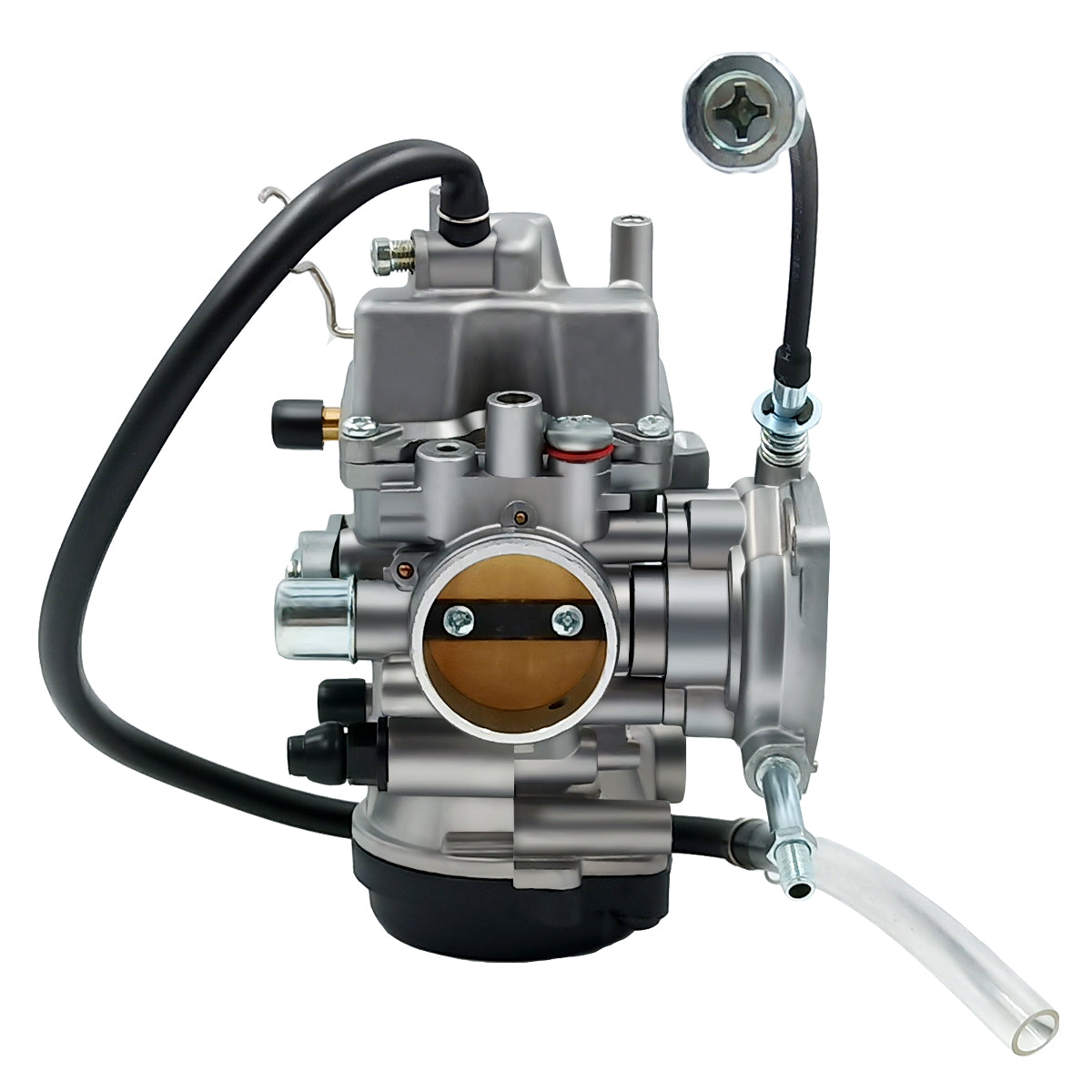 Triumilynn Carburetor for Yamaha 250 350 400 450 Kodiak Big Bear Grizzly Wolverine 2000-2014 YFM400 450 4X4 4WD ATV Carb Kit (come with cleaning tools and fuel filter)