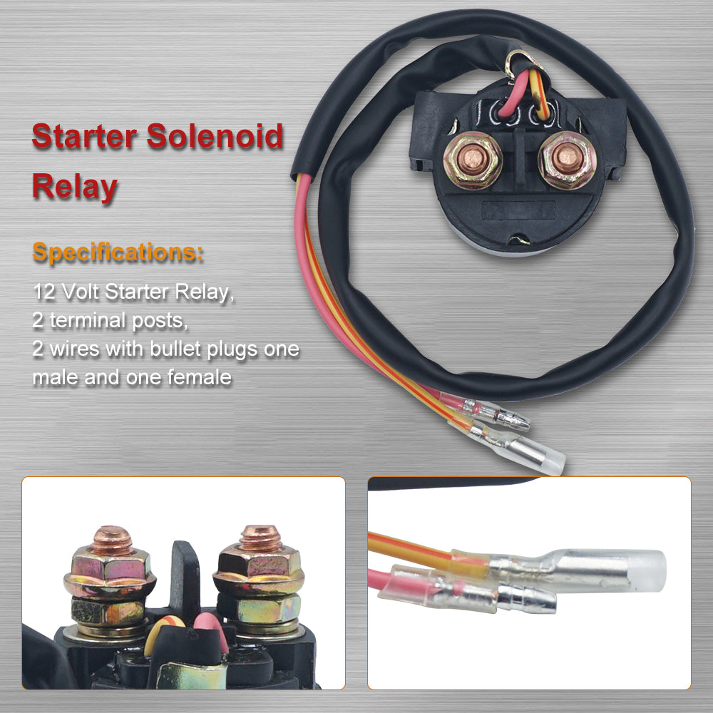 Triumilynn 2Pcs Starter Solenoid Relay 35850-HM3-000 for Honda TRX300EX TRX400EX FOURTRAX SPORTRAX 1993-2007 Starter Solenoid