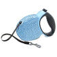 Triumilynn Blue Rhinestone Retractable Dog Leash for Small Medium Dog Cat up to 44lbs with Waste Bags Dispenser, 360° Tangle-Free, One Button Release & Lock Function