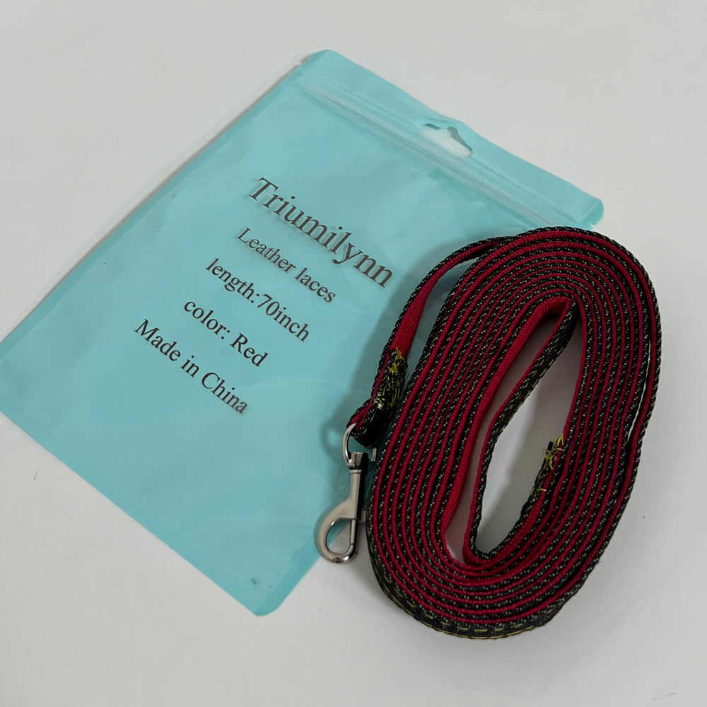 Triumilynn Leather laces, | 70Inch Leash Super Soft Nylon Premium Quality, Modern Stylish Lead. Perfect for Small, Medium and Large Pets