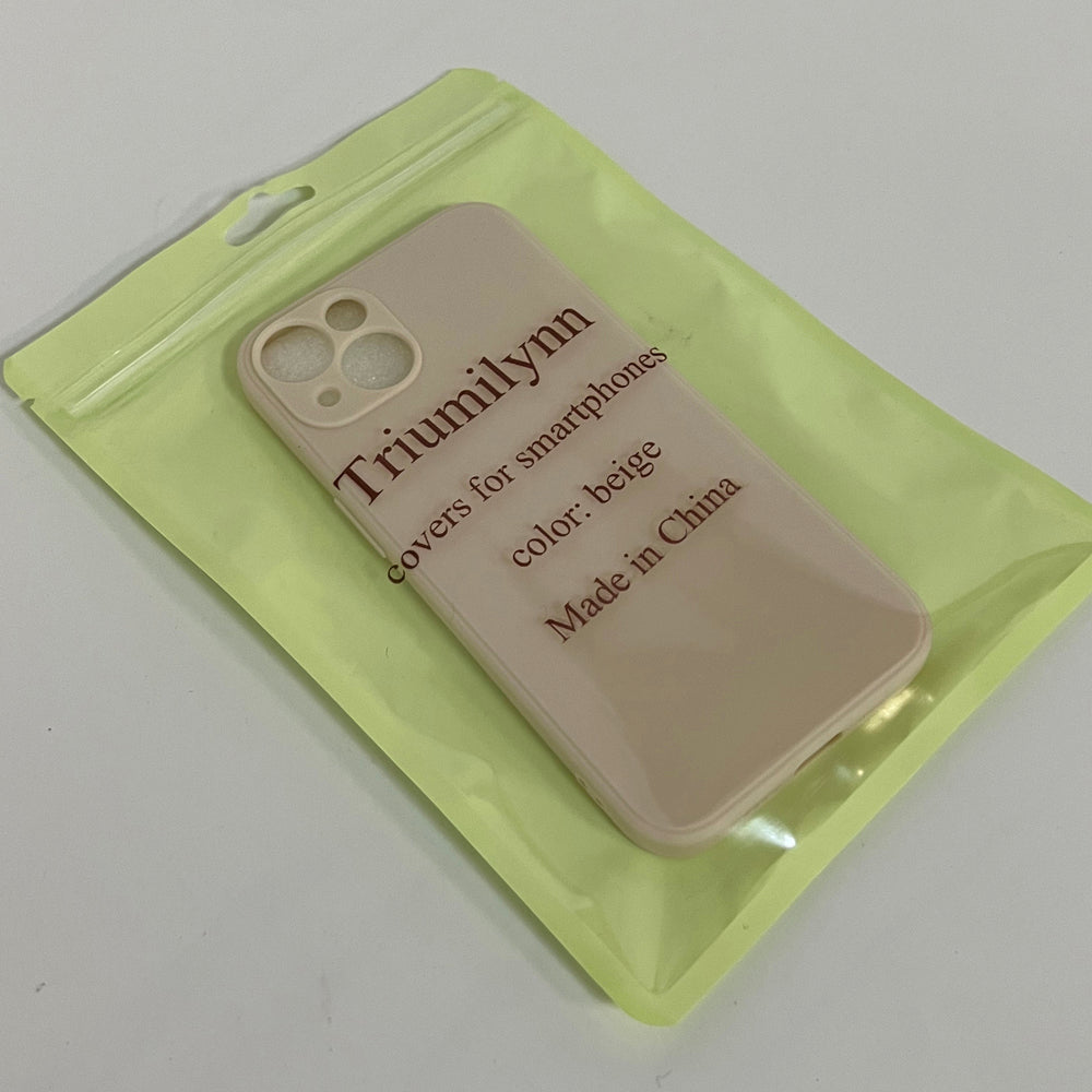 Triumilynn Covers Compatible with iPhone 14 Case Protective Cover, Full Coverage Around Camera & Built-in Microfiber, 6.1", Beige