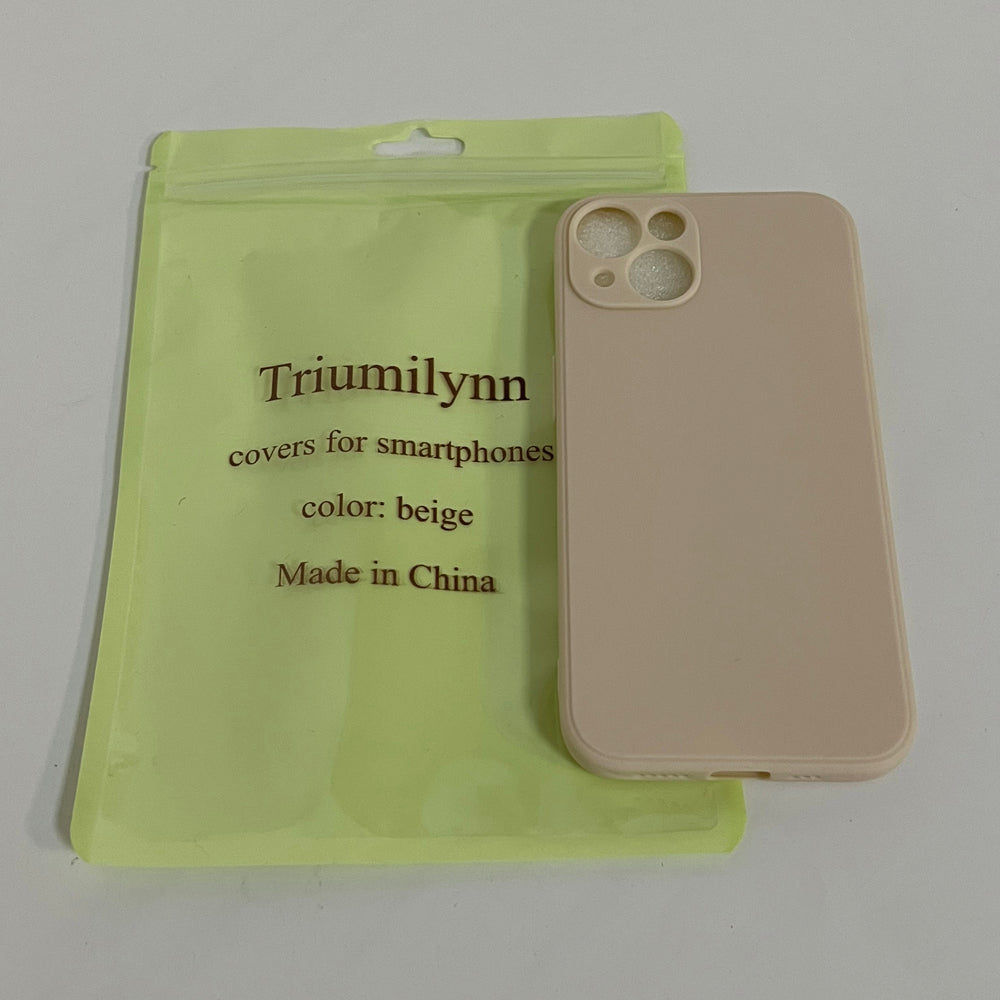 Triumilynn Covers Compatible with iPhone 14 Case Protective Cover, Full Coverage Around Camera & Built-in Microfiber, 6.1", Beige