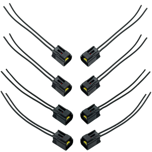 Triumilynn Ignition Coil Connector Plug Wiring Harness for Ford F150 F250 F350 4.6L 5.4L 6.8L Mustang, 8 pcs Pigtail Connectors