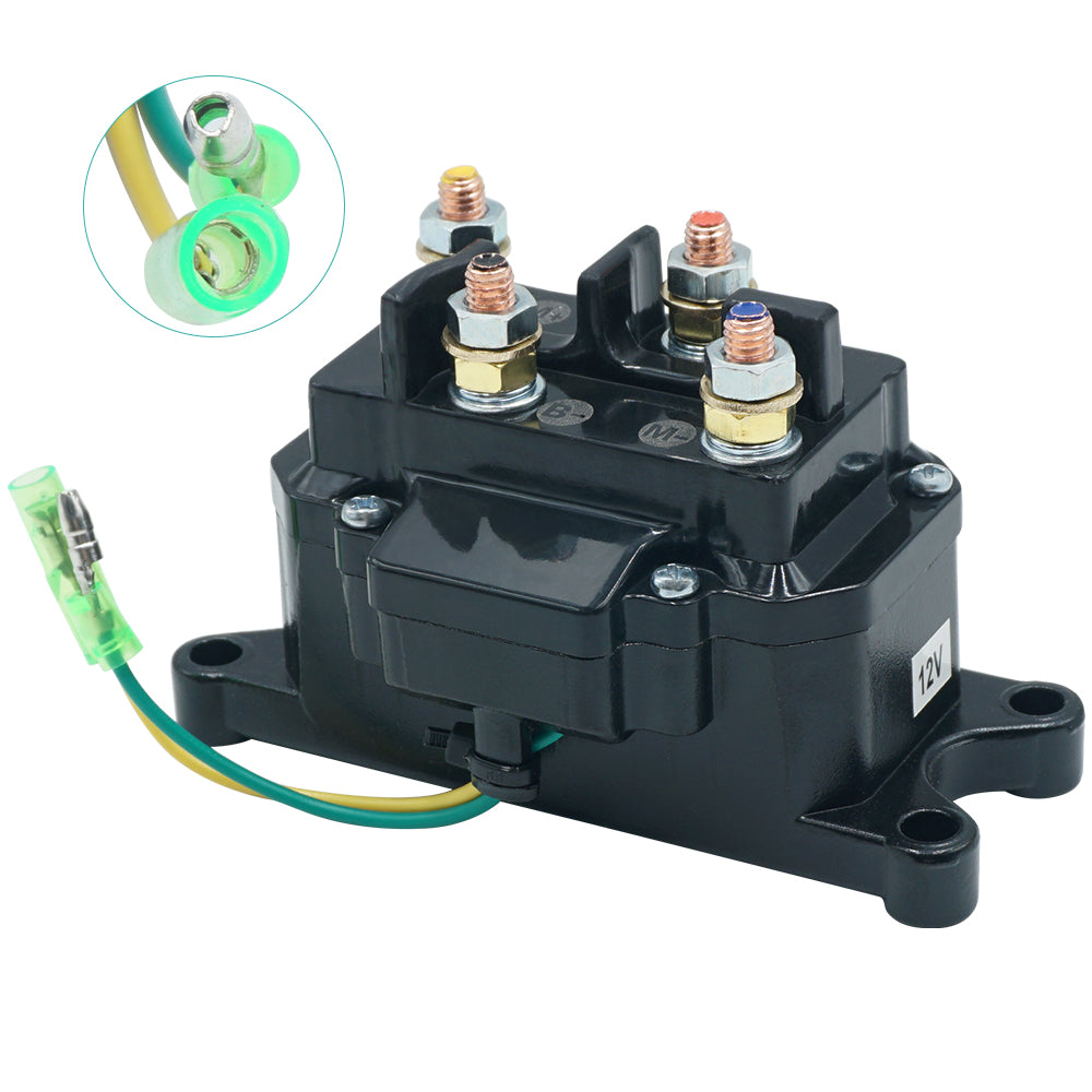 Triumilynn ATV Winch Solenoid 12V Solenoid Relay Contactor Winch Switch for Warn No.: 2875714 / 63070 / 62135 / 74900, ATV UTV Winch Contactor Solenoid