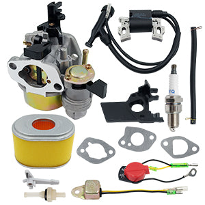 Triumilynn Carburetor kit for Honda GX120 GX140 GX160 GX200 5.5HP 6.5HP Engine with Ignition Coil Air Filter Spark Plug 16100-ZH8-W61 16100-ZE1-825