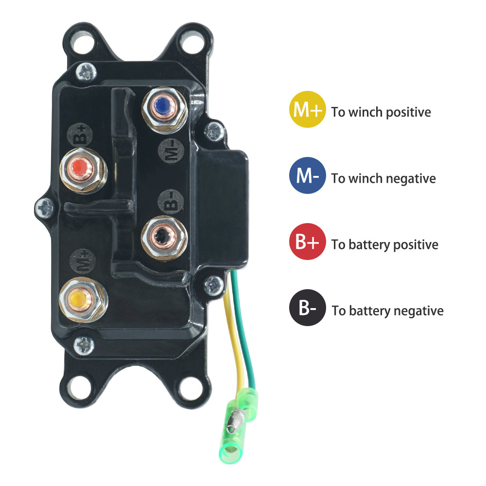 Triumilynn ATV Winch Solenoid 12V Solenoid Relay Contactor Winch Switch for Warn No.: 2875714 / 63070 / 62135 / 74900, ATV UTV Winch Contactor Solenoid