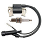Triumilynn Ignition Coil with Spark Plug for HONDA GX240 GX270 GX340 GX390 8HP 11HP 13HP Engine Lawn Mower Tractor 30500-ZE2-023 / 30500-ZF6-W02