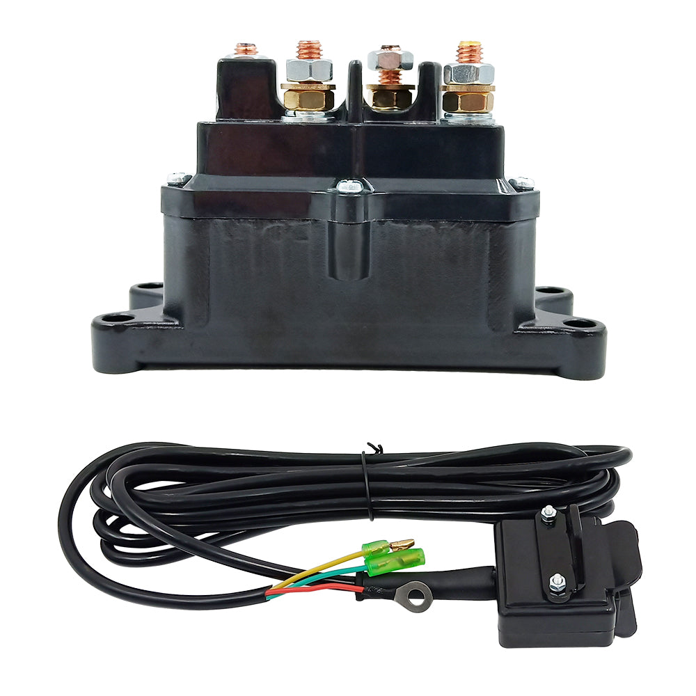Triumilynn 12V Solenoid Relay Contactor and Winch Rocker Thumb Switch Combo for ATV UTV Kit