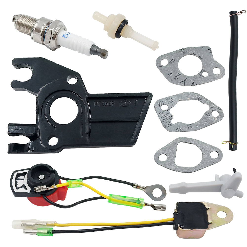 Triumilynn Carburetor kit for Honda GX120 GX140 GX160 GX200 5.5HP 6.5HP Engine with Ignition Coil Air Filter Spark Plug 16100-ZH8-W61 16100-ZE1-825