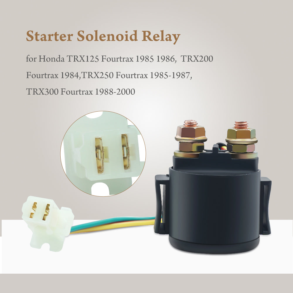 Triumilynn Starter Solenoid Relay for Honda Fourtrax 300 1988-2000, Honda TRX125 TRX200 TRX250 Fourtrax 1984-1987