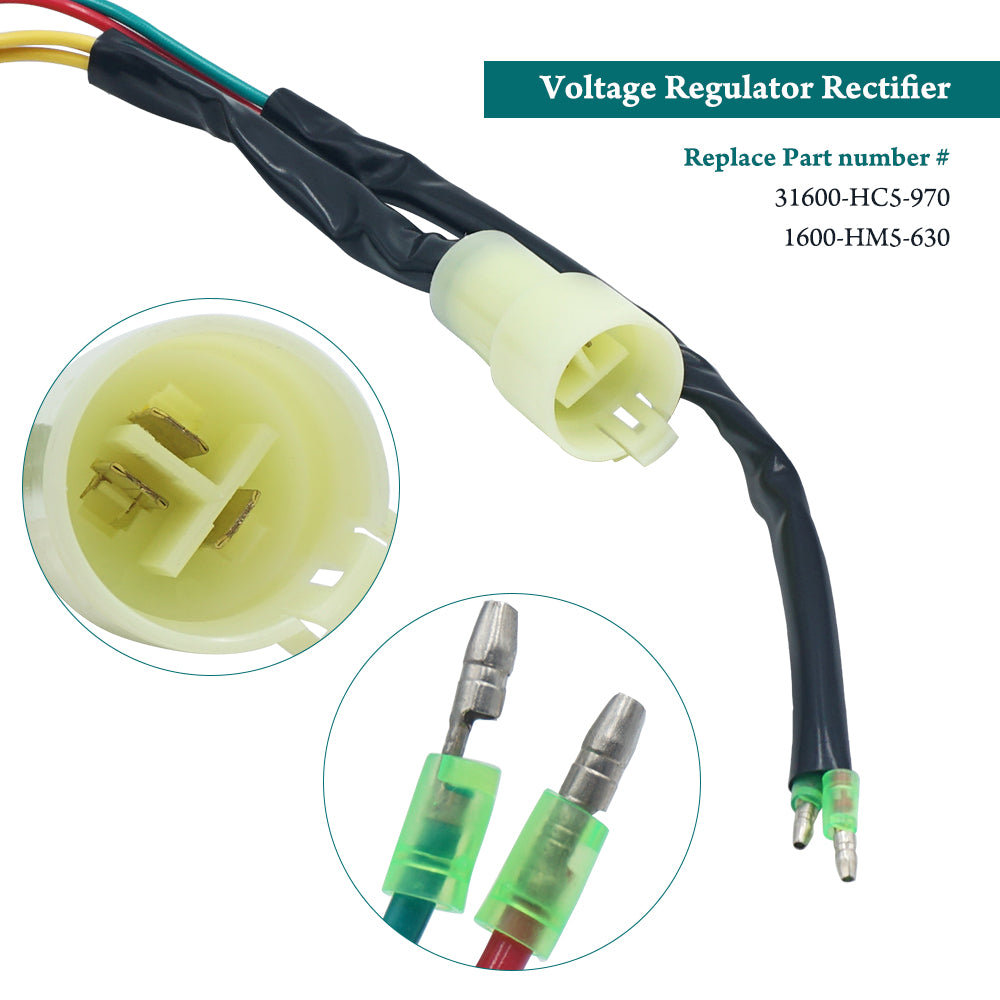 Triumilynn Voltage Regulator Rectifier for Honda 300 Fourtrax TRX300 TRX300FW 1993-2000 2x4 4x4, Part NO. 31600-HC5-970 31600-HM5-630