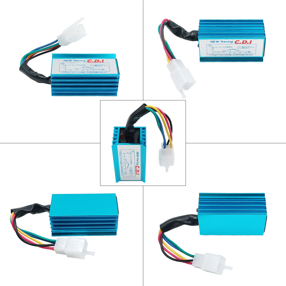 Triumilynn Racing AC 5 Pin CDI Box for GY6 50cc 70cc 90cc 110cc 125cc 140cc 150cc 160cc 139QMB 152QMI 157QMJ Chinese ATV Quad Go Kart Pit Dirt Bike Motorcycle - Blue