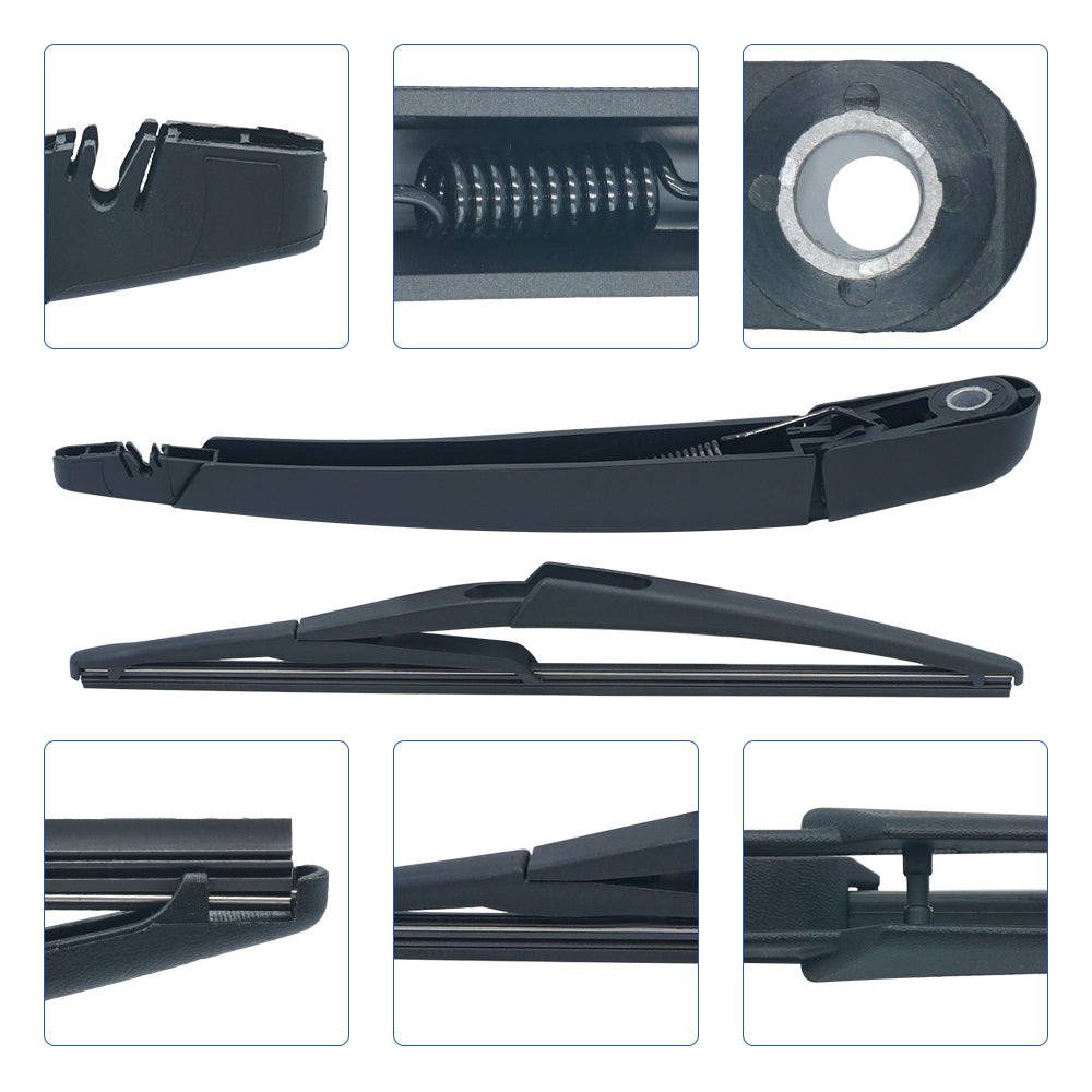 Triumilynn Rear Wiper Arm Blade Fits Mercedes Benz ML320 ML350 ML450 W164 2006-2011 W166 2012-2017 Rear Windshield