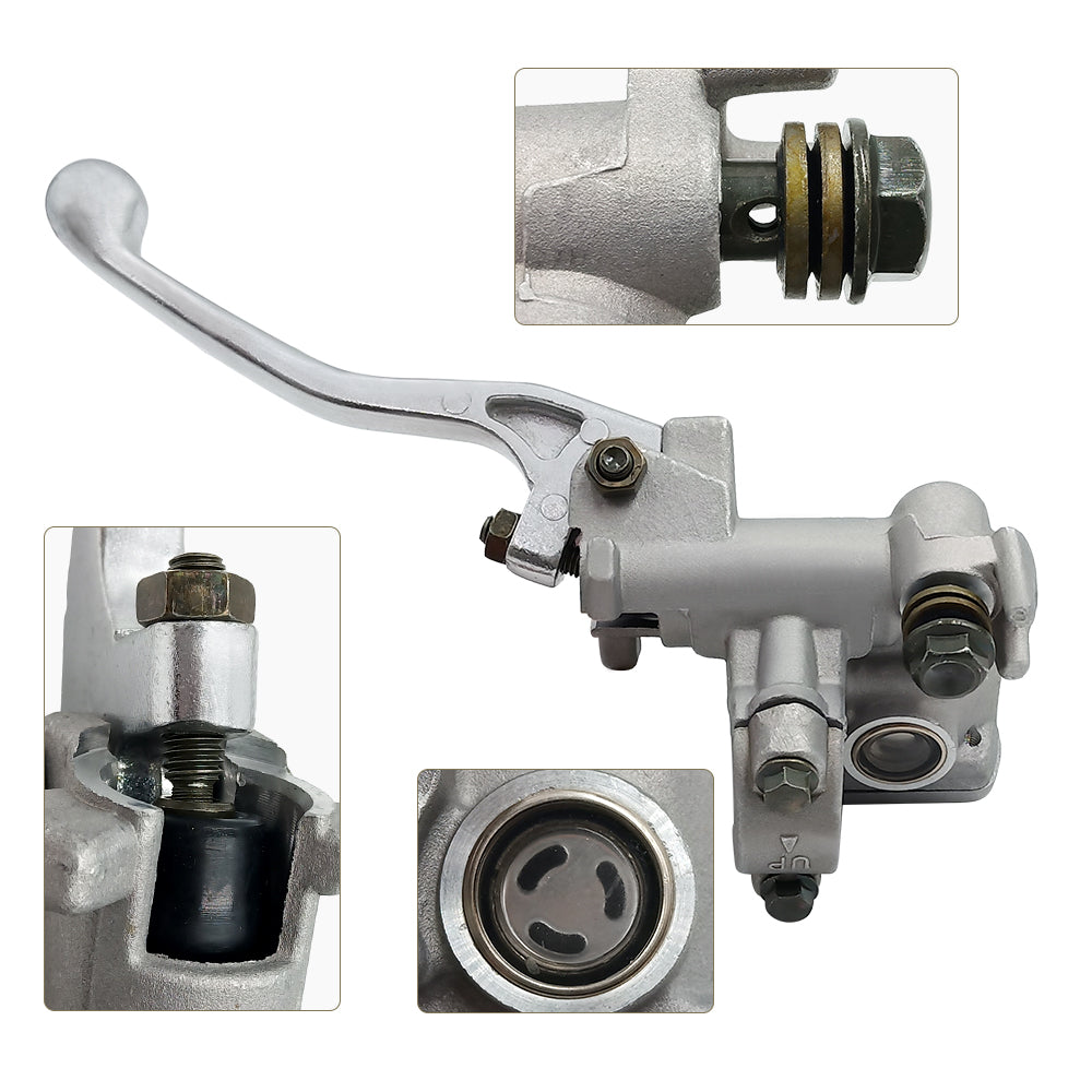 Triumilynn 7/8 Right Front Brake Master Cylinder Perch for Honda CR125R CR250R CR500R CRF250R CRF450R CRF250X CRF450X (Silver)