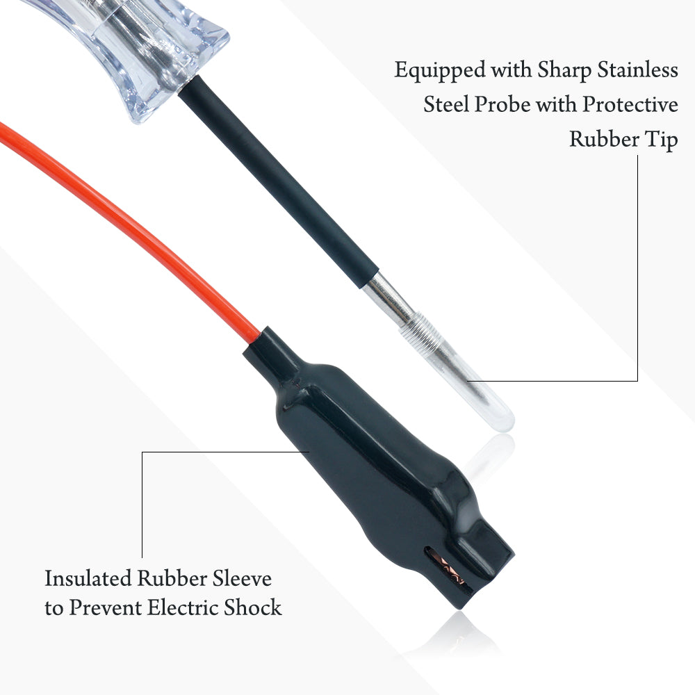 Triumilynn Automotive Test Light 3-48V Digital Circuit Tester for Car Truck Vehicles Auto Electrical Tester with Stainless Probe