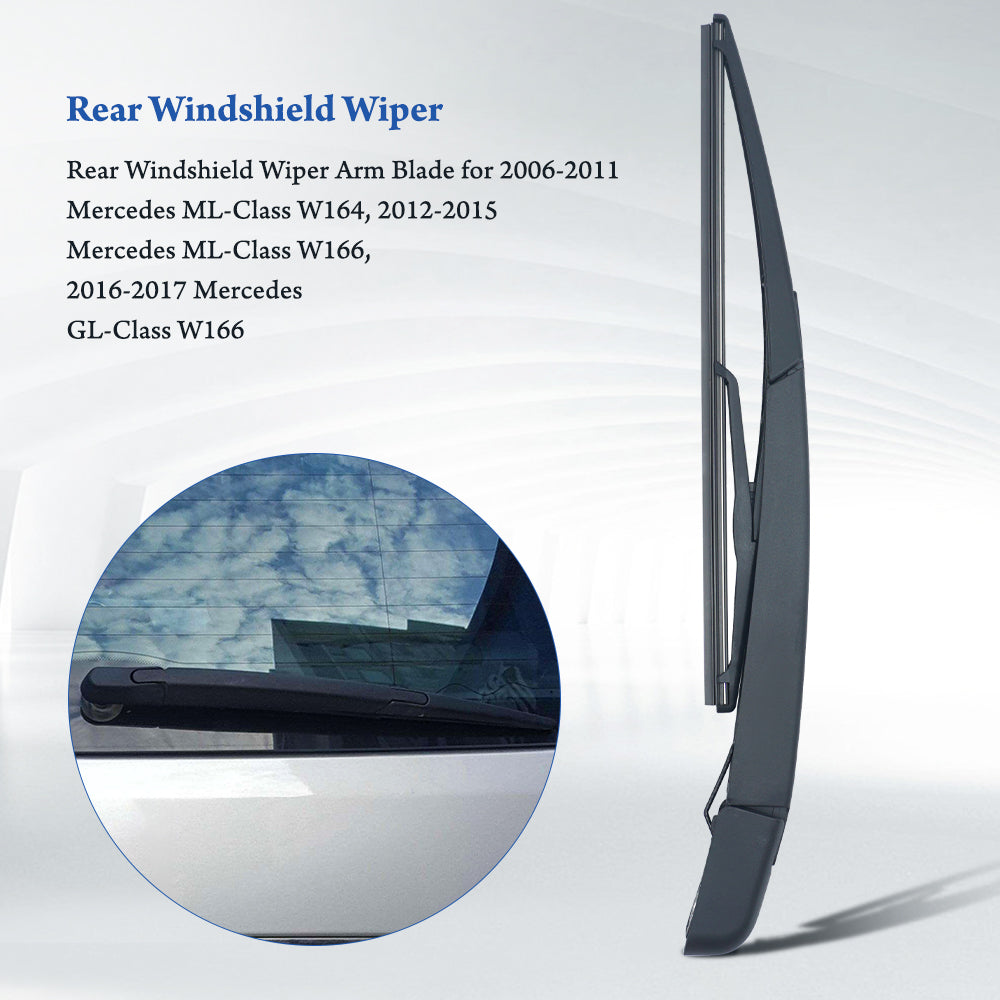 Triumilynn Rear Wiper Arm Blade Fits Mercedes Benz ML320 ML350 ML450 W164 2006-2011 W166 2012-2017 Rear Windshield