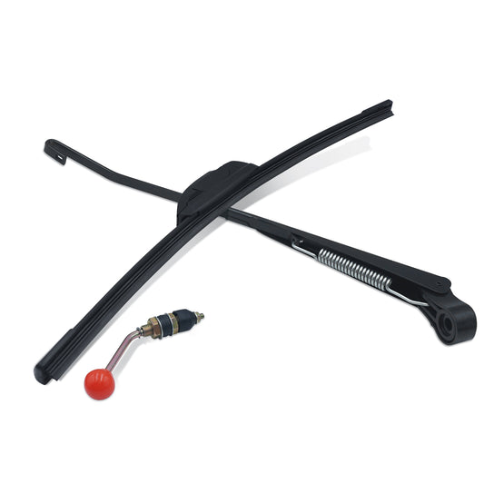 15.7¡° Windshield Wiper Blade Manual Wiper Kit UTV for Polaris Ranger RZR 800 900 1000 Can Am Kawasaki Honda Pioneer Golf Cart-Hand Operated