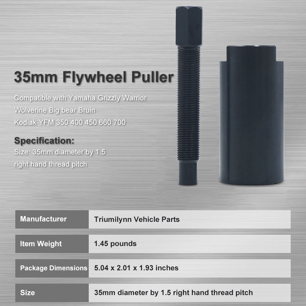 Triumilynn 35mm Flywheel Puller M35 X 1.5 R.H. for Yamaha Grizzly Raptor 350 400 450 550 660 700 Suzuki DR250, Right Hand Thread Flywheel Puller Remover Tool
