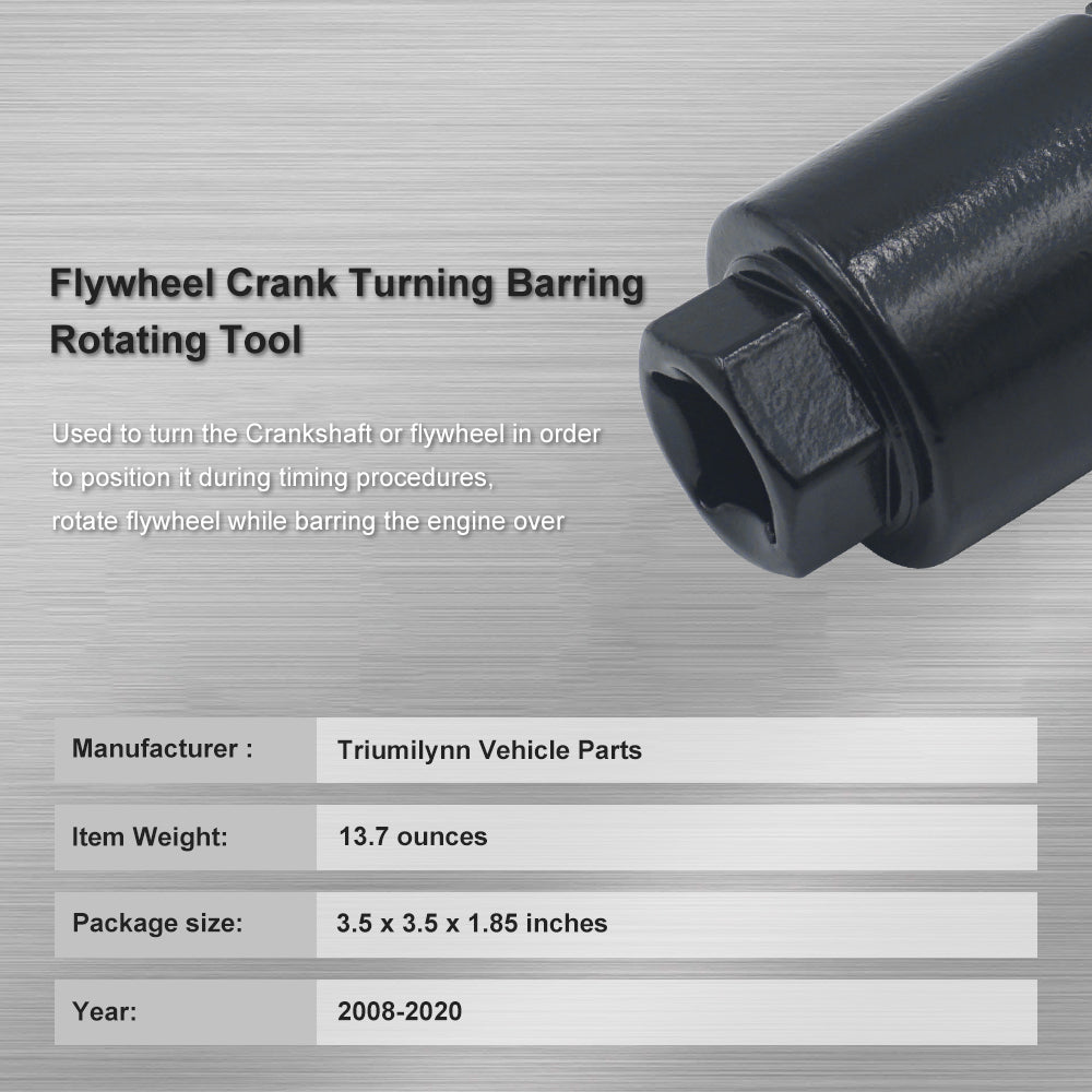 Triumilynn 88800014 Crank Flywheel Turning Barring Tool for Volvo D11 D13 D16 Mack MP7 MP8 MP10 2008-2018, 88800014 88840317