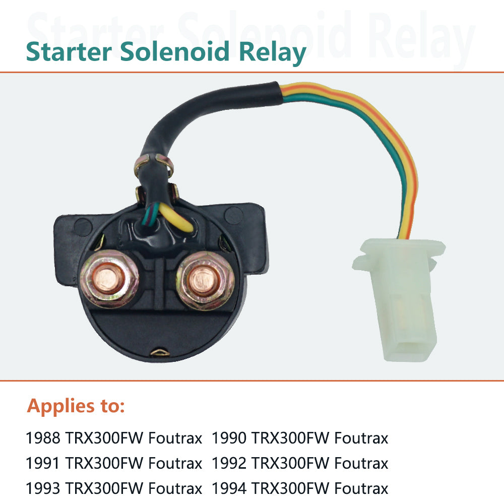 Triumilynn Starter Solenoid Relay 35850-HC4-000 for Honda Fourtrax 300 TRX300 TRX300FW 2X4 4x4 1988-2000 35850-HA8-771 3AY-81940-00-00