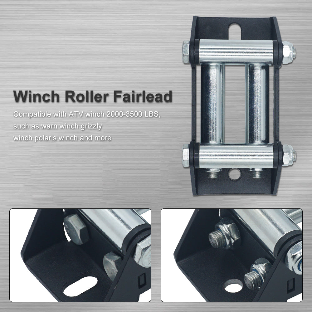 Triumilynn Winch Cable Roller Fairlead, Winch Roller Fairlead for 2000-3500 LBs ATV Winch 4 7/8 Inch Bolt Pattern