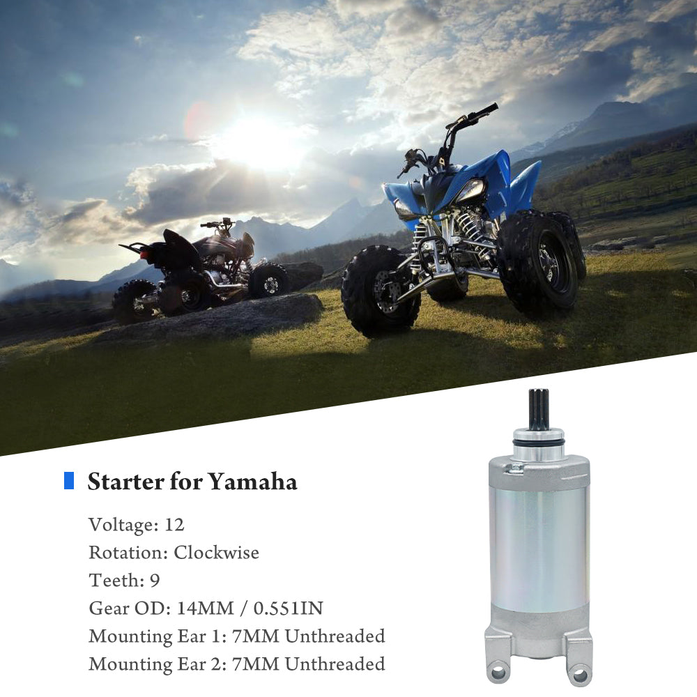 Triumilynn Starter for Yamaha Raptor 250 YFM250 249CC 2008 2009 2010 2011 2012 2013 12V 9 Teeth 3C5-81890-00 3C5-81890-00-00