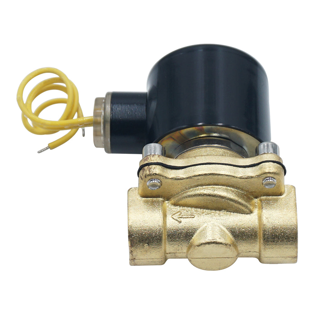 Triumilynn 1/2 Electric Solenoid Valve NPT 110V AC Normally Closed Robust Brass High Flow for Air Water Gas